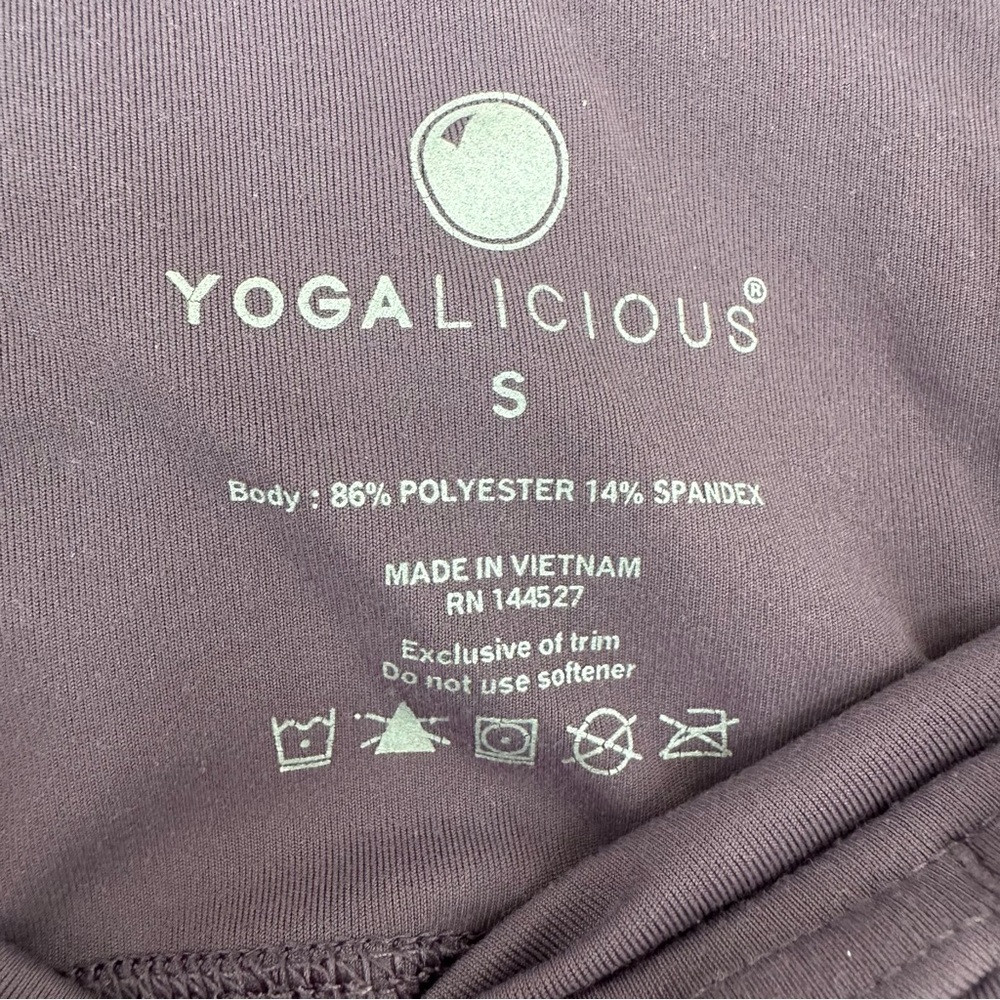 Yogalicious Leggings Deep Purple Size Small - Picture 4 of 5